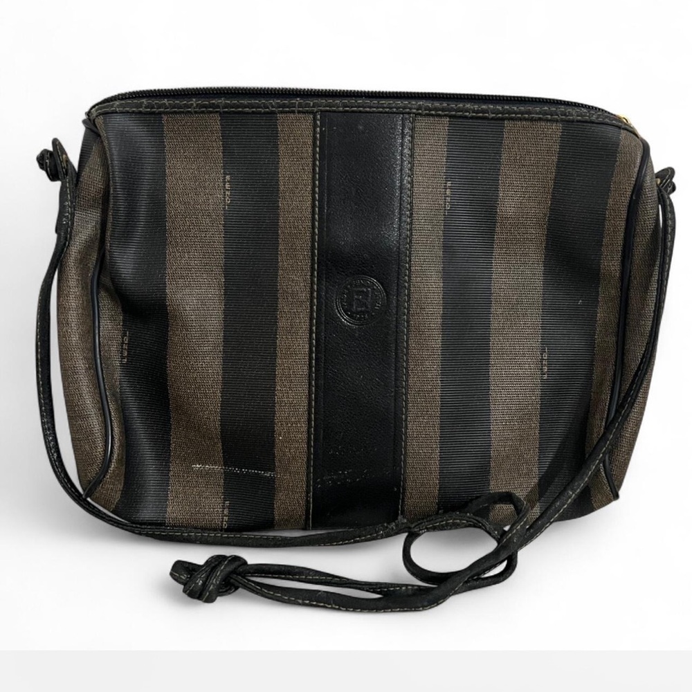 Vintage Fendi Pequin Stripe Crossbody Bag